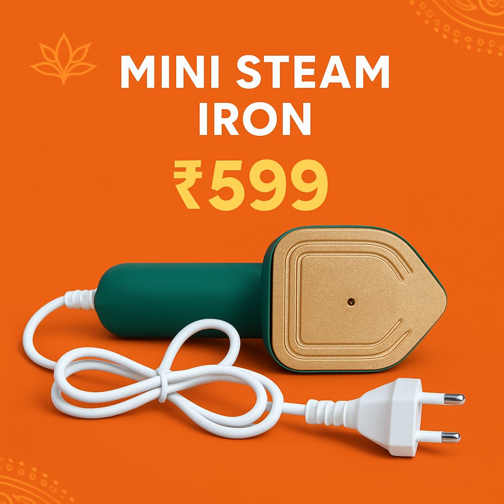 JenRox Mini Steam Iron – Portable Travel-Friendly Wrinkle Remover - Image 2