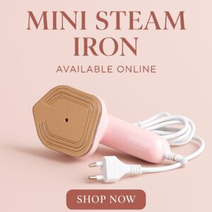JenRox Mini Steam Iron – Portable Travel-Friendly Wrinkle Remover